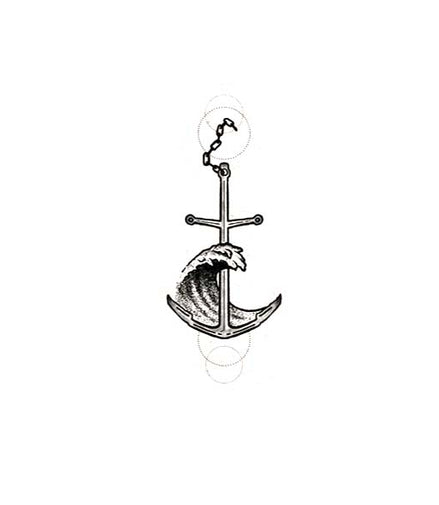 Tidebound Anchor Temporary Tattoo – Herbal Ink, Waterproof, 15 Days
