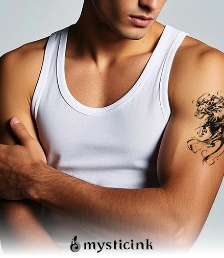 Eternal Roar Temporary Tattoo – Herbal Ink, Waterproof, 15 Days