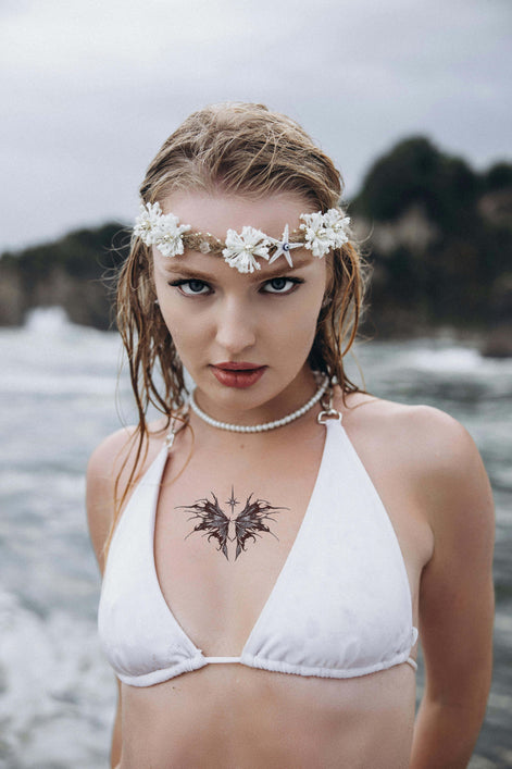 Celestial Wings Temporary Tattoo – Herbal Ink, Waterproof, 15 Days