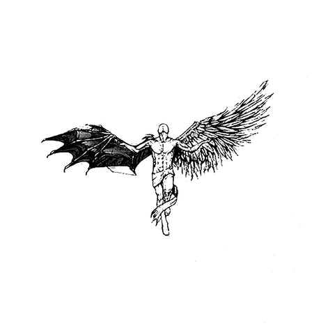 Fallen Grace Temporary Tattoo 🪽🕸 Fallen Grace Temporary Tattoo – Herbal Ink, Waterproof, 15 Days