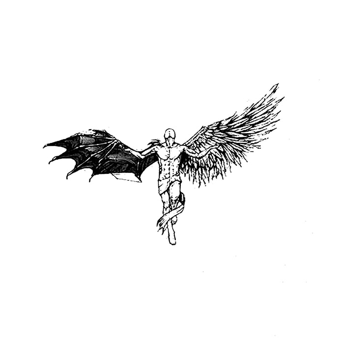 Fallen Grace Temporary Tattoo 🪽🕸 Fallen Grace Temporary Tattoo – Herbal Ink, Waterproof, 15 Days
