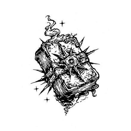 The Forbidden Tome The Forbidden Tome Tattoo – Mystical Temporary Tattoo for Protection