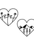 Wanderlust Hearts Temporary Tattoo 🌊🏔️❤️Wanderlust Hearts Temporary Tattoo – Herbal Ink, Waterproof, 15 Days
