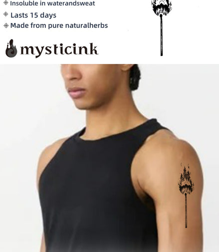 Mystic Ink® Eternal Flame Mystic Ink® Eternal Flame Temporary Tattoo | Herbal-Blessed, Energy-Fueled