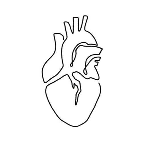 Heartbeat Whisper Heartbeat Whisper Temporary Tattoo – Minimalist Heart Line Design for Luck