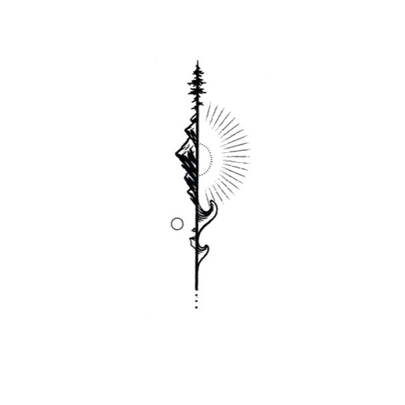 Elysian Summit Elysian Summit — Blessed Botanical Tattoo by MysticInk 🌿✨Elysian Summit Botanical Tattoo – Blessed Energy & Good Luck | MysticInk