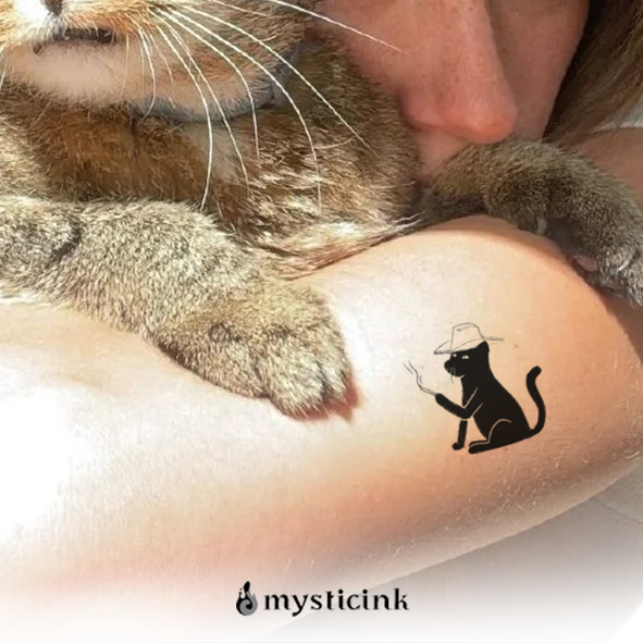 Midnight Rebel Temporary Tattoo – Herbal Ink, Waterproof, 15 Days