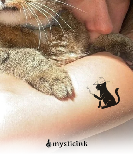 Midnight Rebel Temporary Tattoo – Herbal Ink, Waterproof, 15 Days