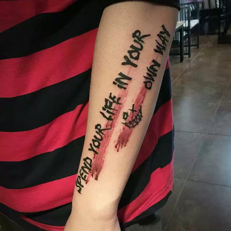 Own Way Script Temp Tattoo