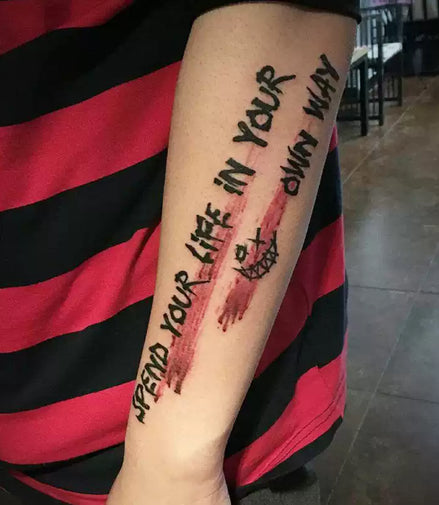 Own Way Script Temp Tattoo