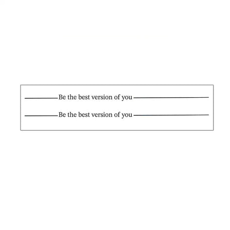 Vertical Quote Line Temp Tattoo