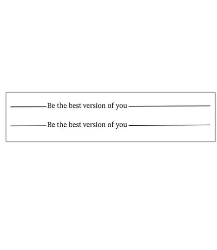 Vertical Quote Line Temp Tattoo
