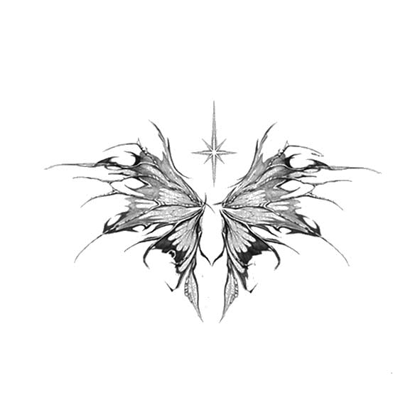 Celestial Wings Temporary Tattoo – Herbal Ink, Waterproof, 15 Days