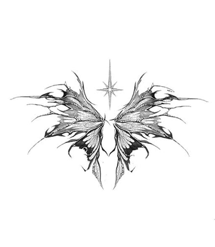 Celestial Wings Temporary Tattoo – Herbal Ink, Waterproof, 15 Days